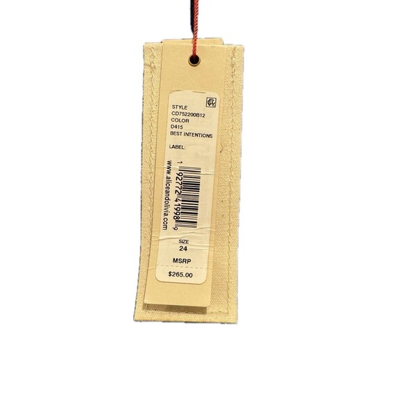 Alice + Olivia New Size 24 High Rise You Look Stunning Best Intentions Jeans New - Picture 7 of 14